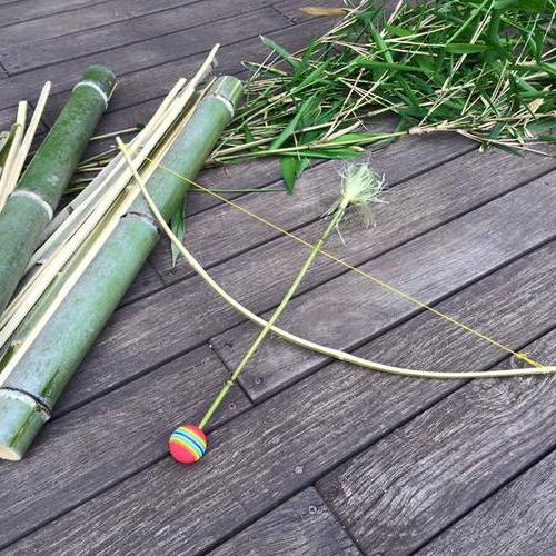 竹の弓矢作り