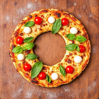 クリスマスリースピザ